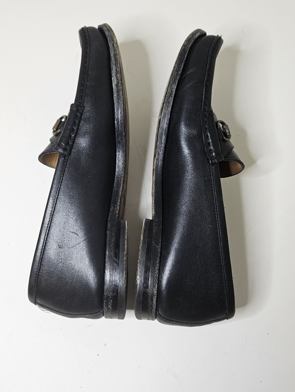 Velasca Verserat Horsebit Loafers Leather Shoes Black Men's 8.5 Made In Italy - Picture 5 of 9